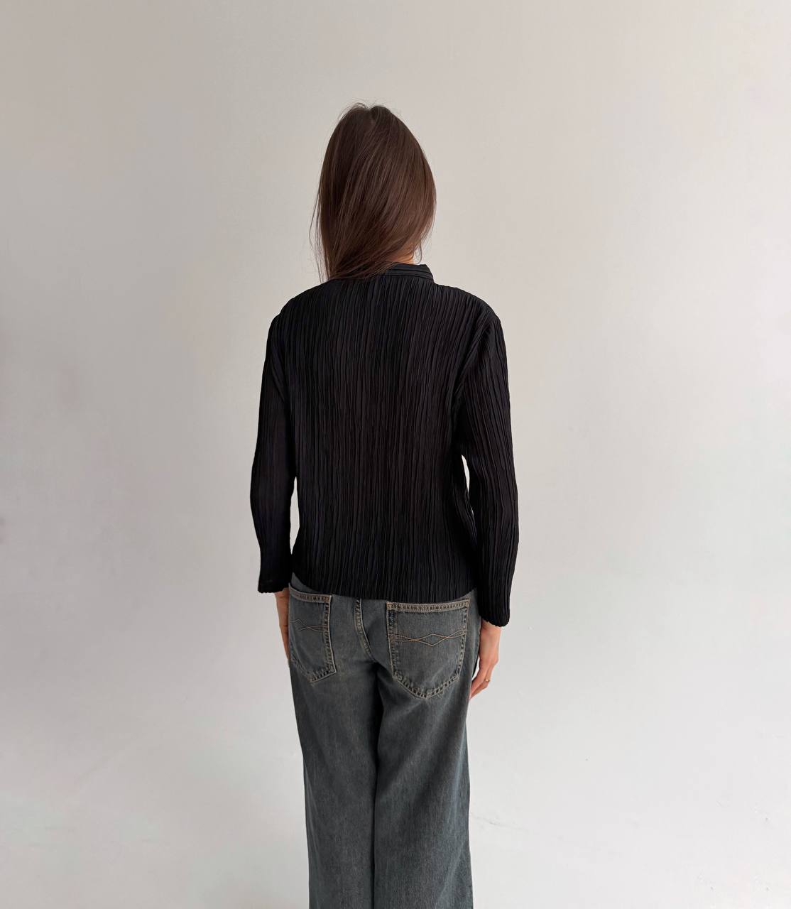 Vintage avant garde pleated blouse
