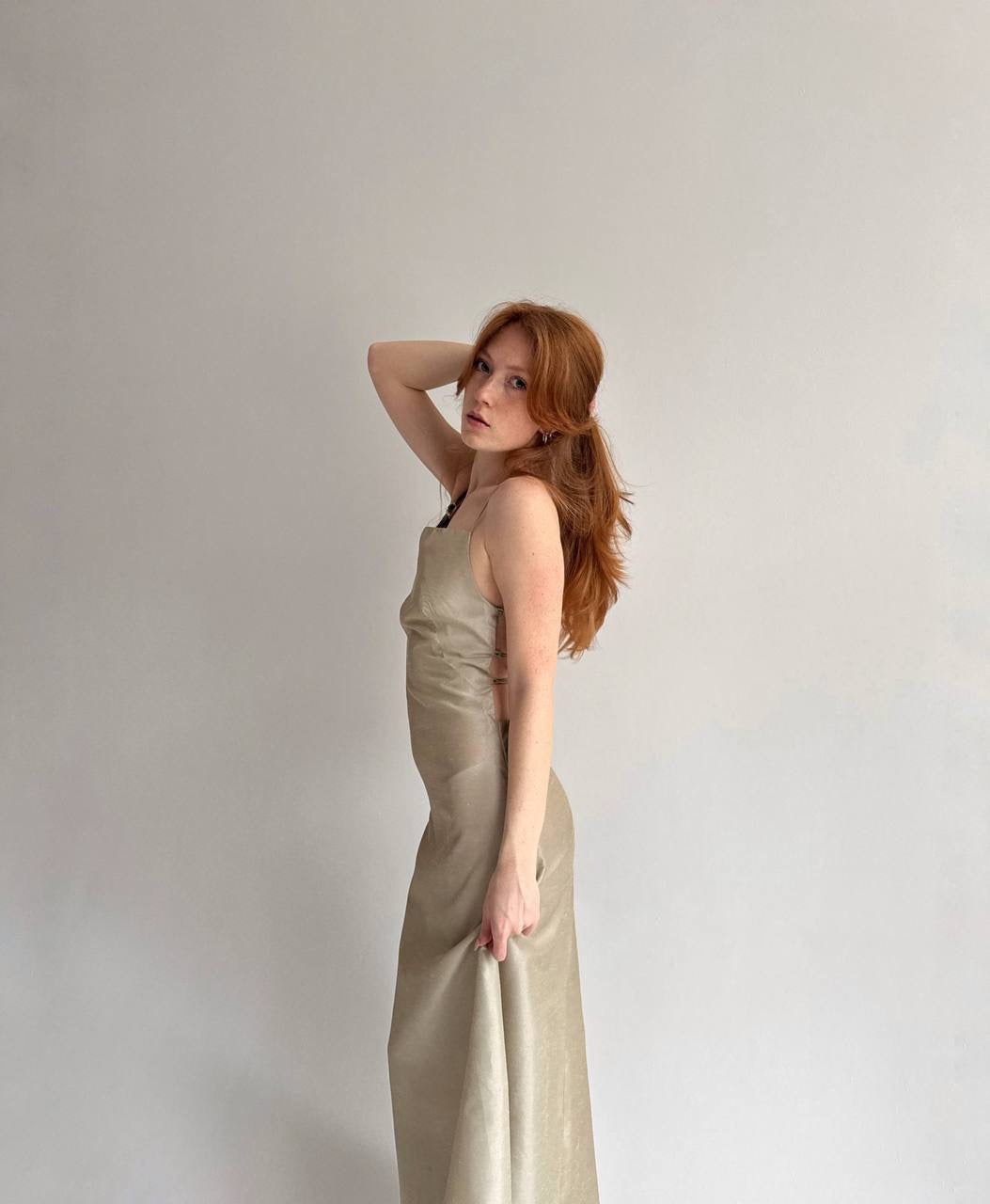 Vintage maxi dress with beautiful crossed back straps