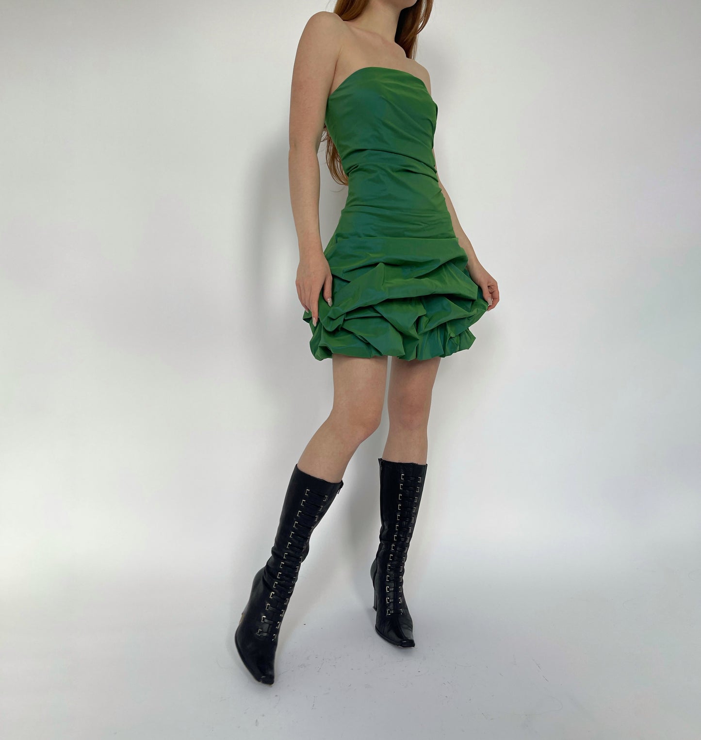 Vintage iridescent green mini dress