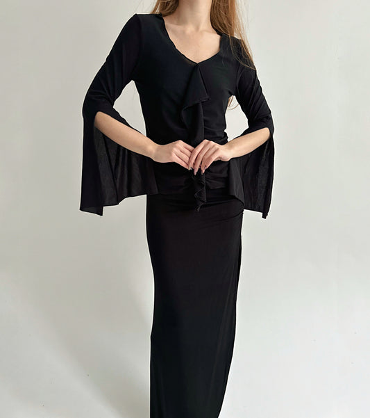 Vintage y2k ruffled blouse