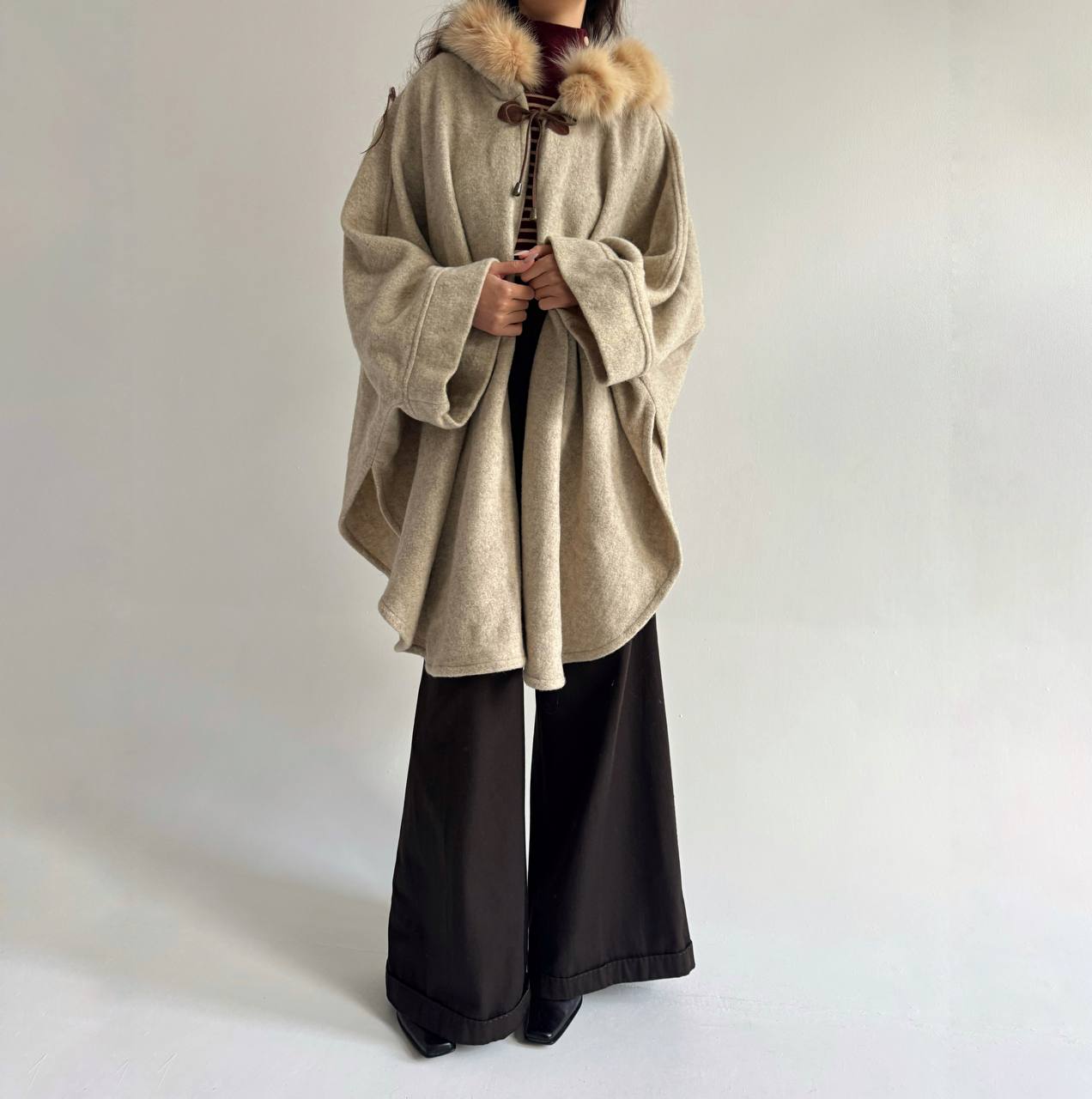 Vintage woollen poncho