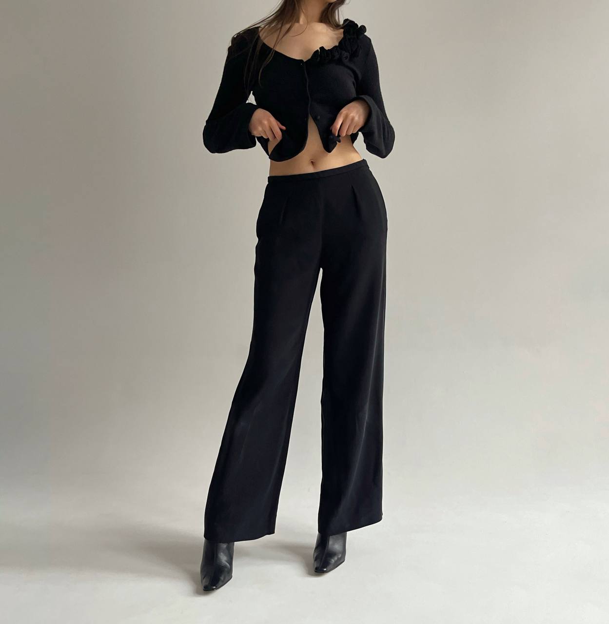 Vintage Armani acetate black pants