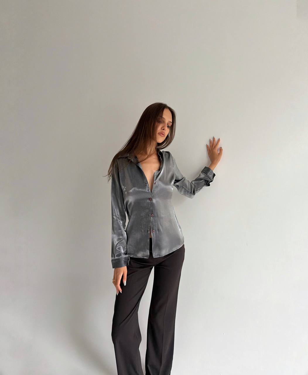 Vintage viscose metallic blouse