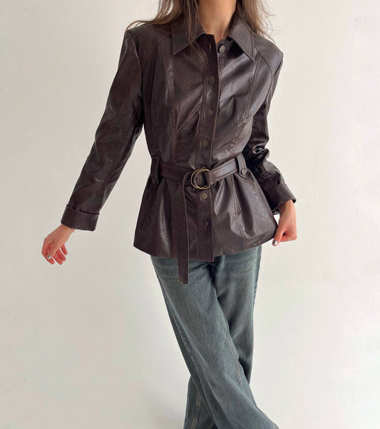 Vintage Plein Sud python imitation jacket