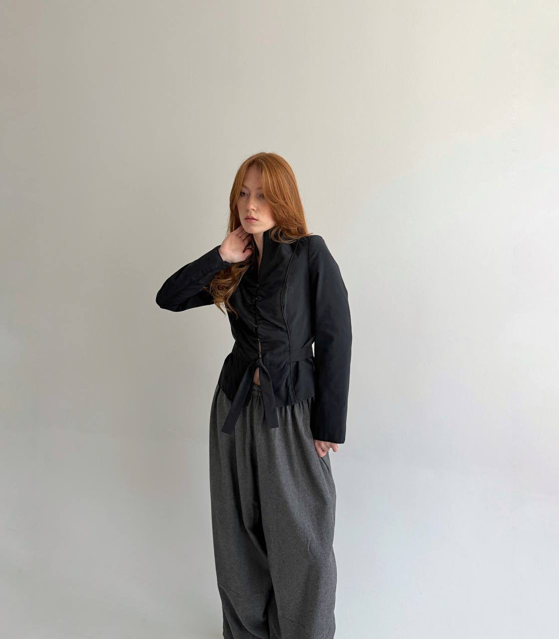 Vintage black 52% cotton blazer