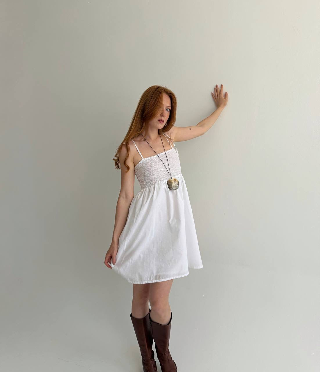Y2K white sundress