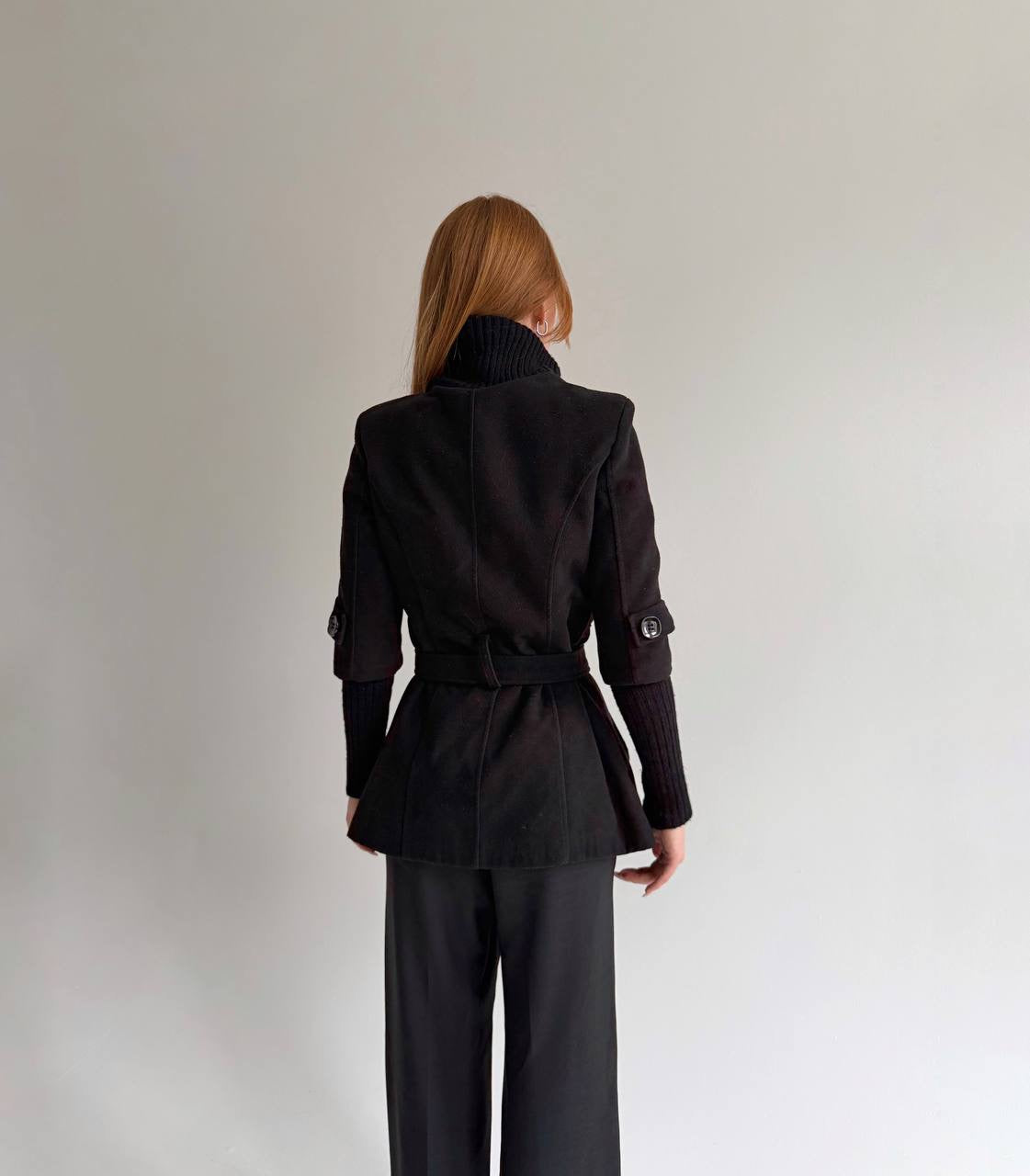 Vintage viscose blend coat with belt