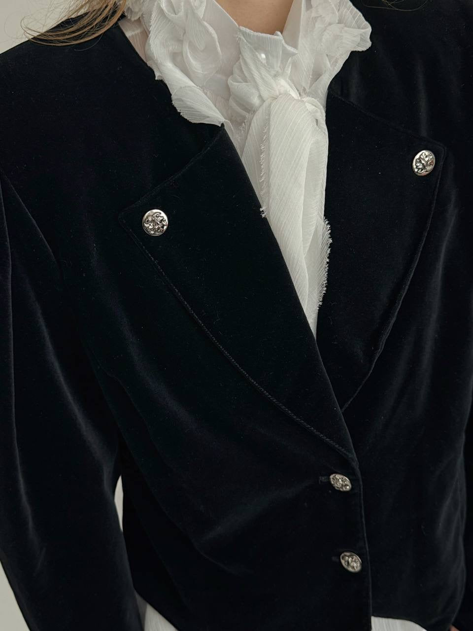 Vintage 100% cotton velvet blazer