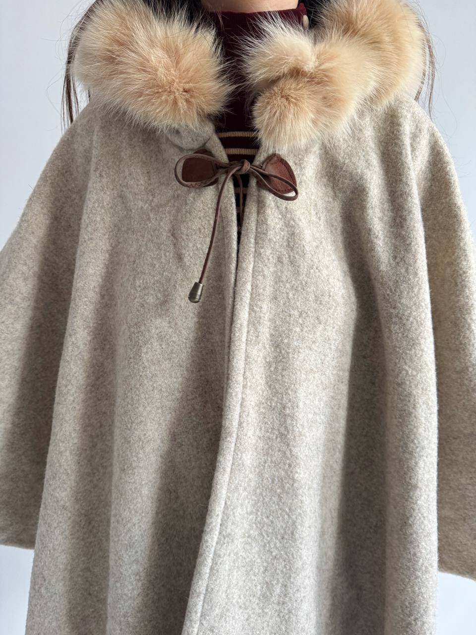 Vintage woollen poncho