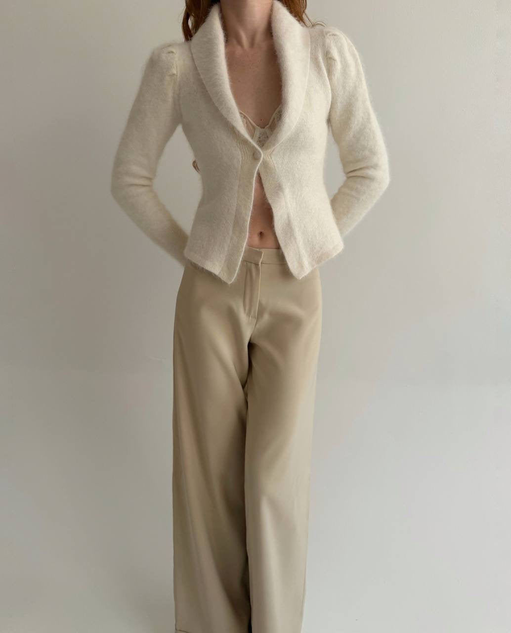 Vintage 70% angora fluffy cardigan