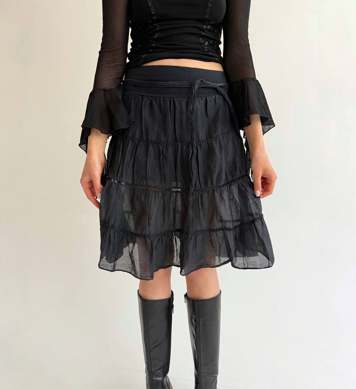 Vintage pure silk and cotton skirt