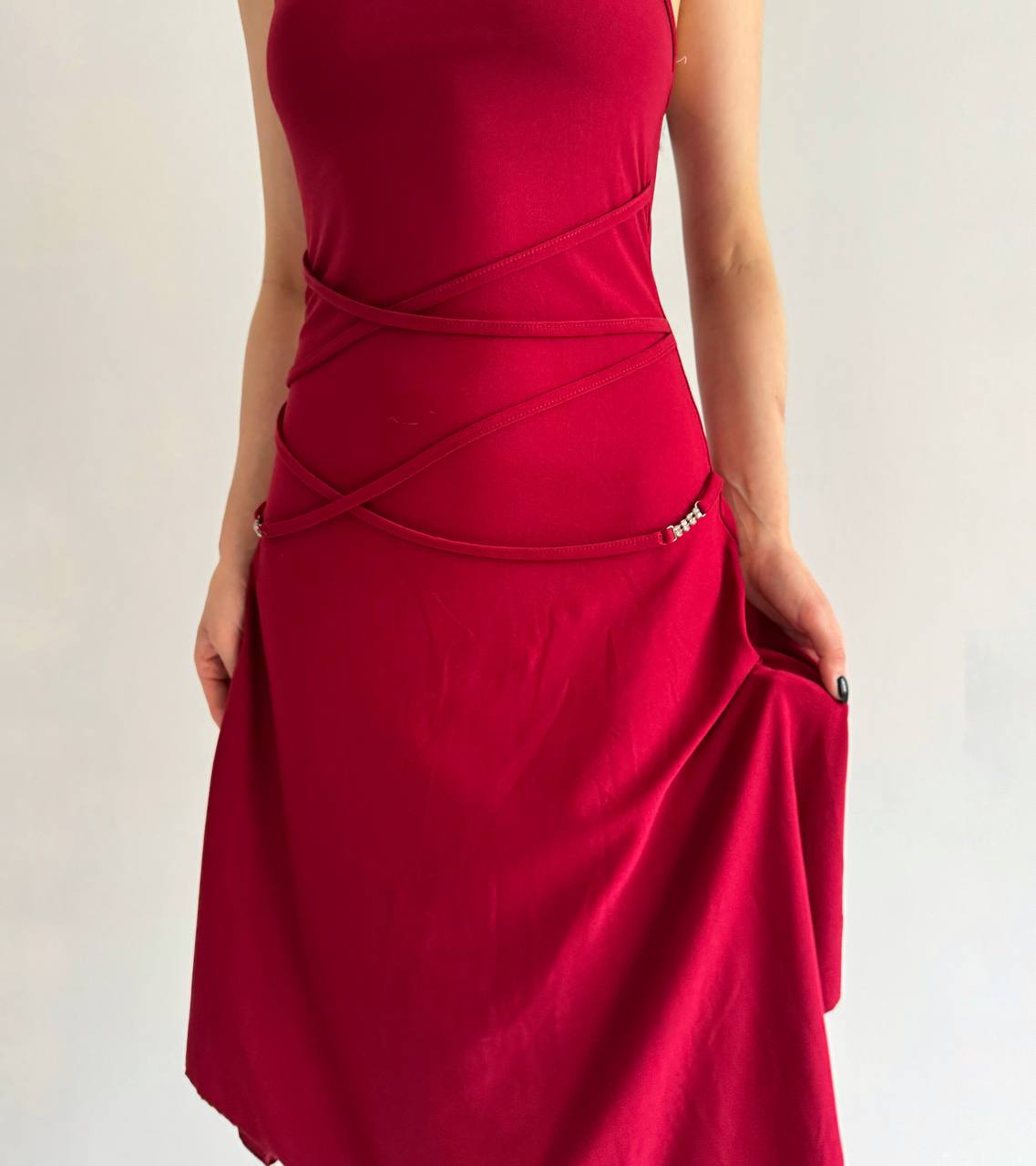Vintage French red dress