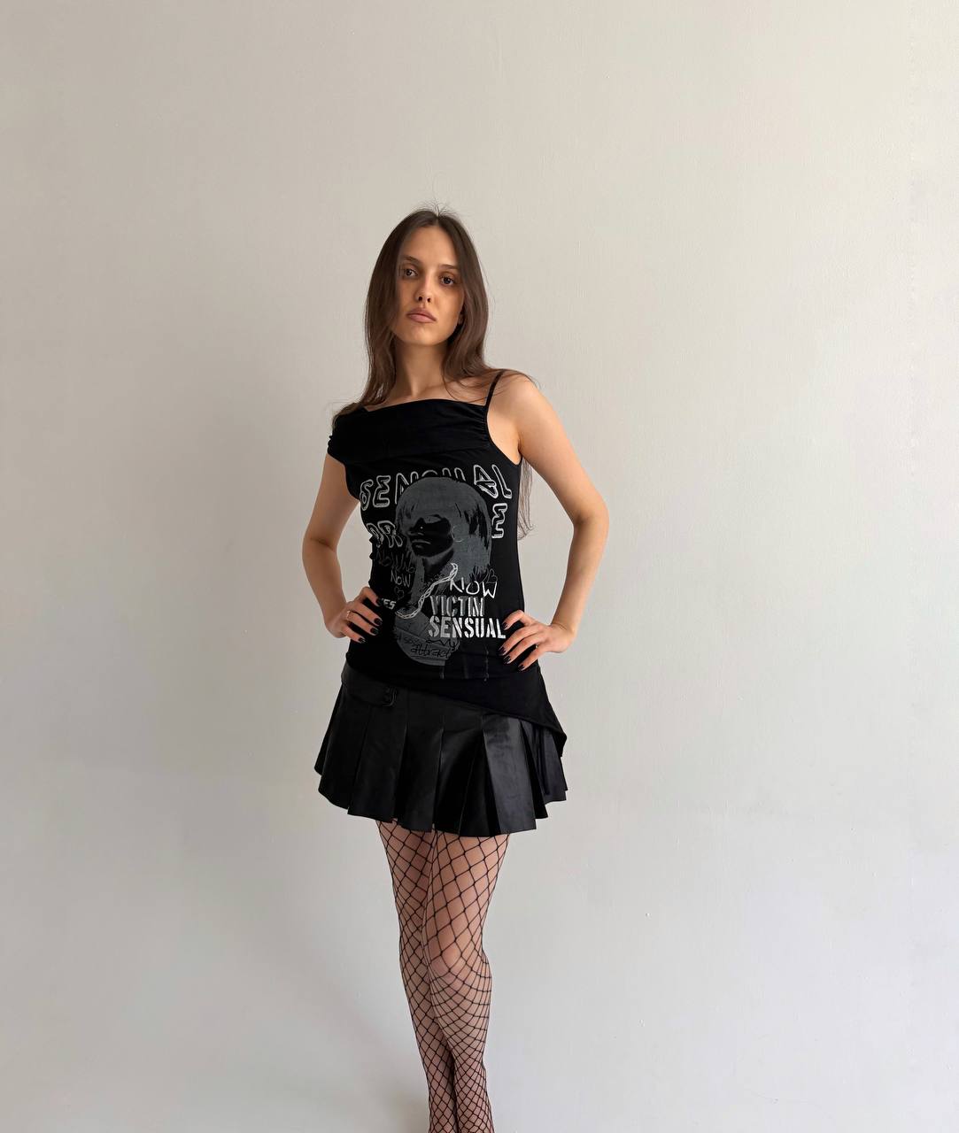 Vintage cotton asymmetrical blouse