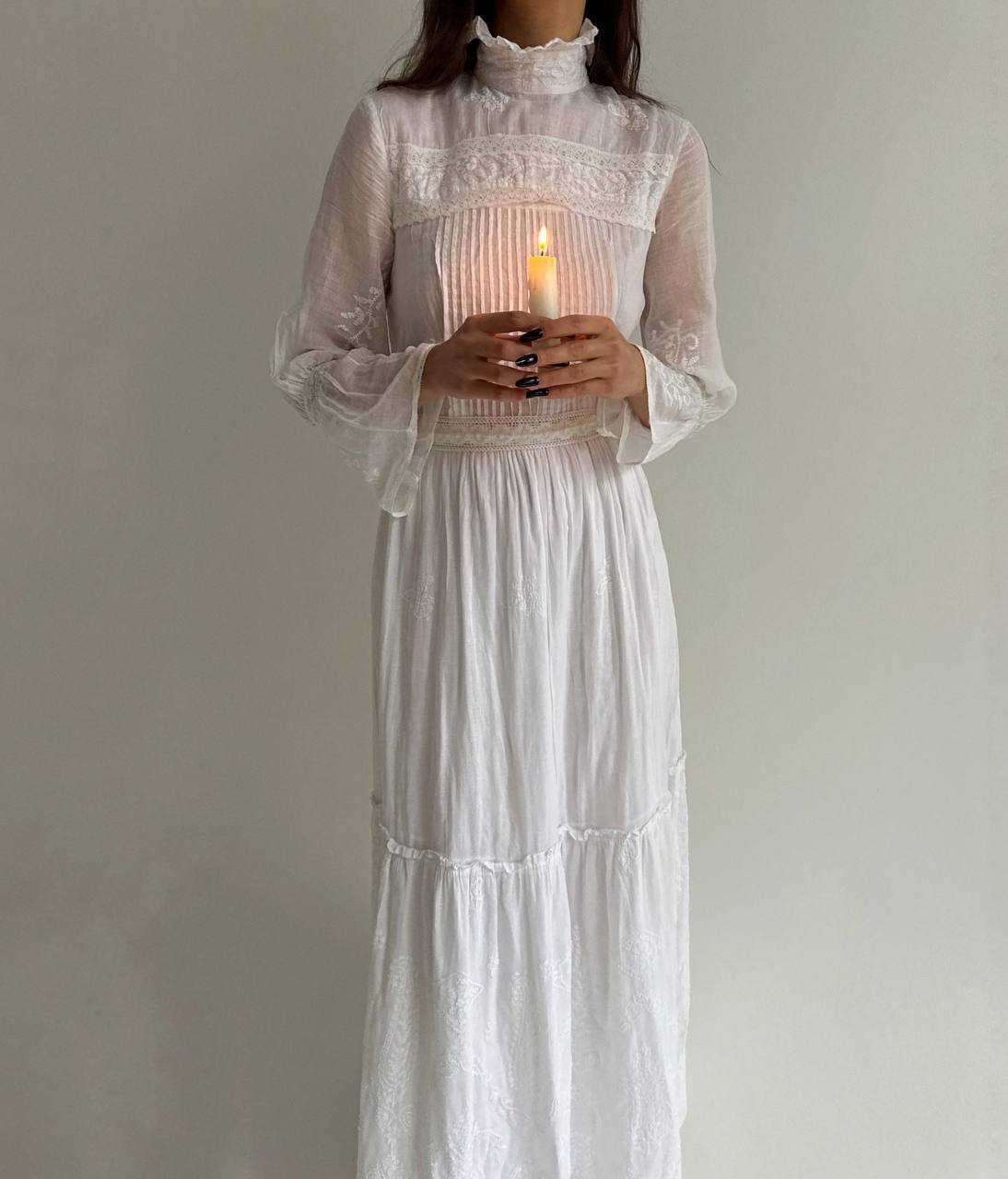 Vintage cotton Edwardian style dress