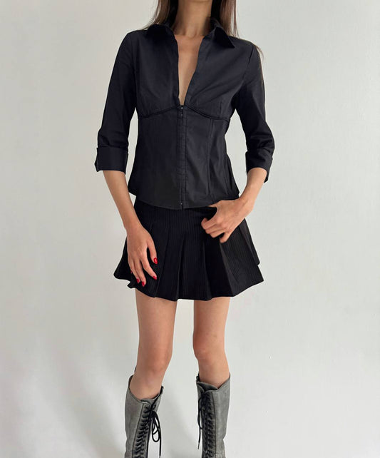 Y2K cotton corset like shirt
