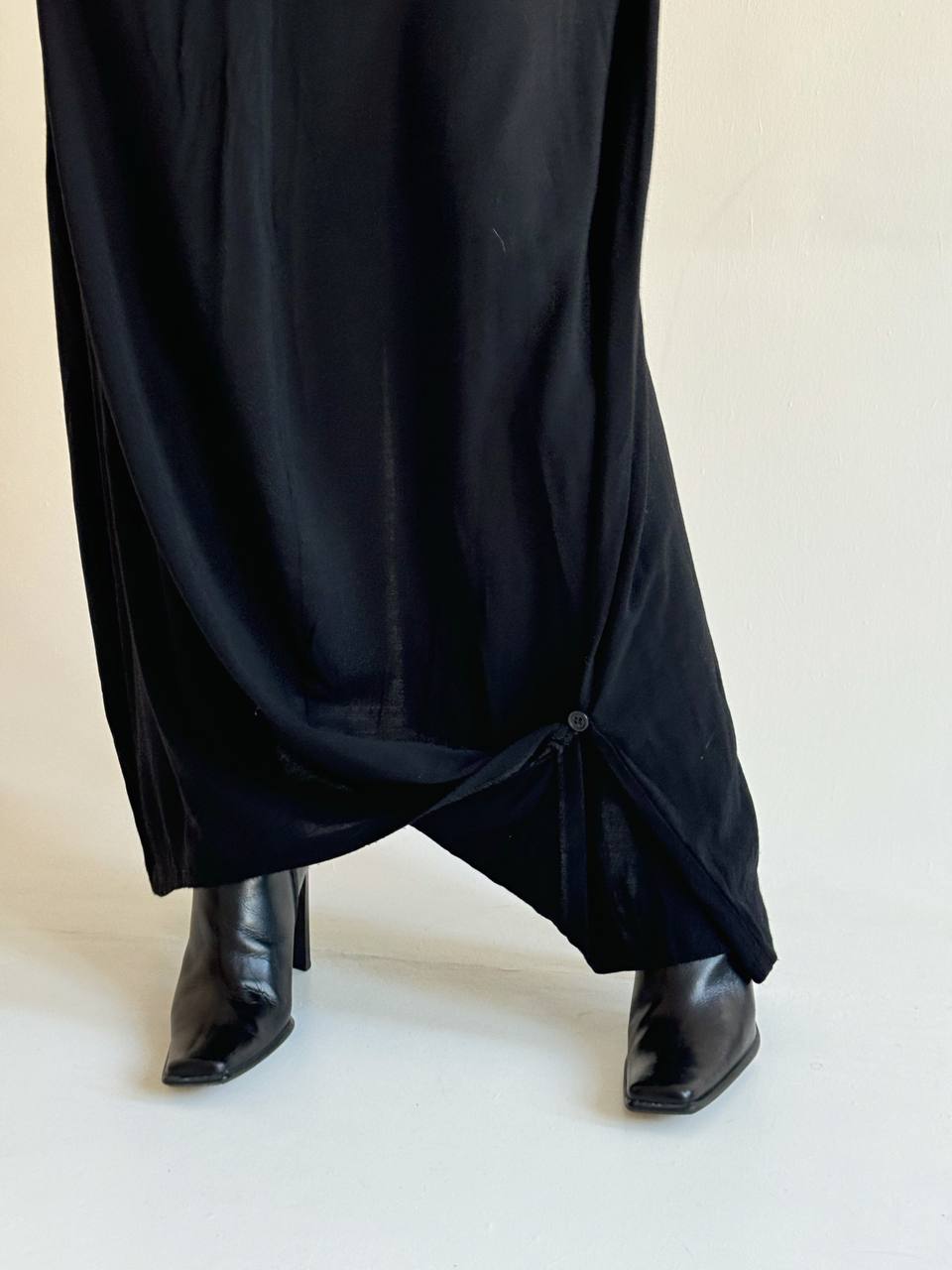 Sarah Pacini viscose and wool maxi avant garde skirt