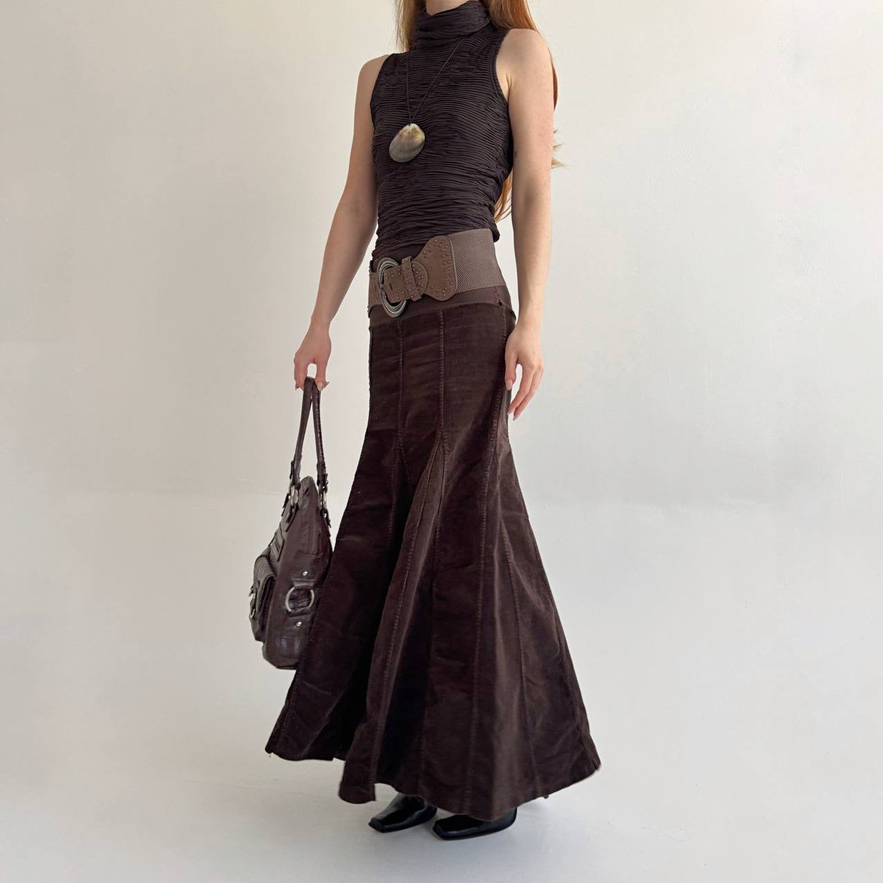 Vintage cotton mermaid cut skirt