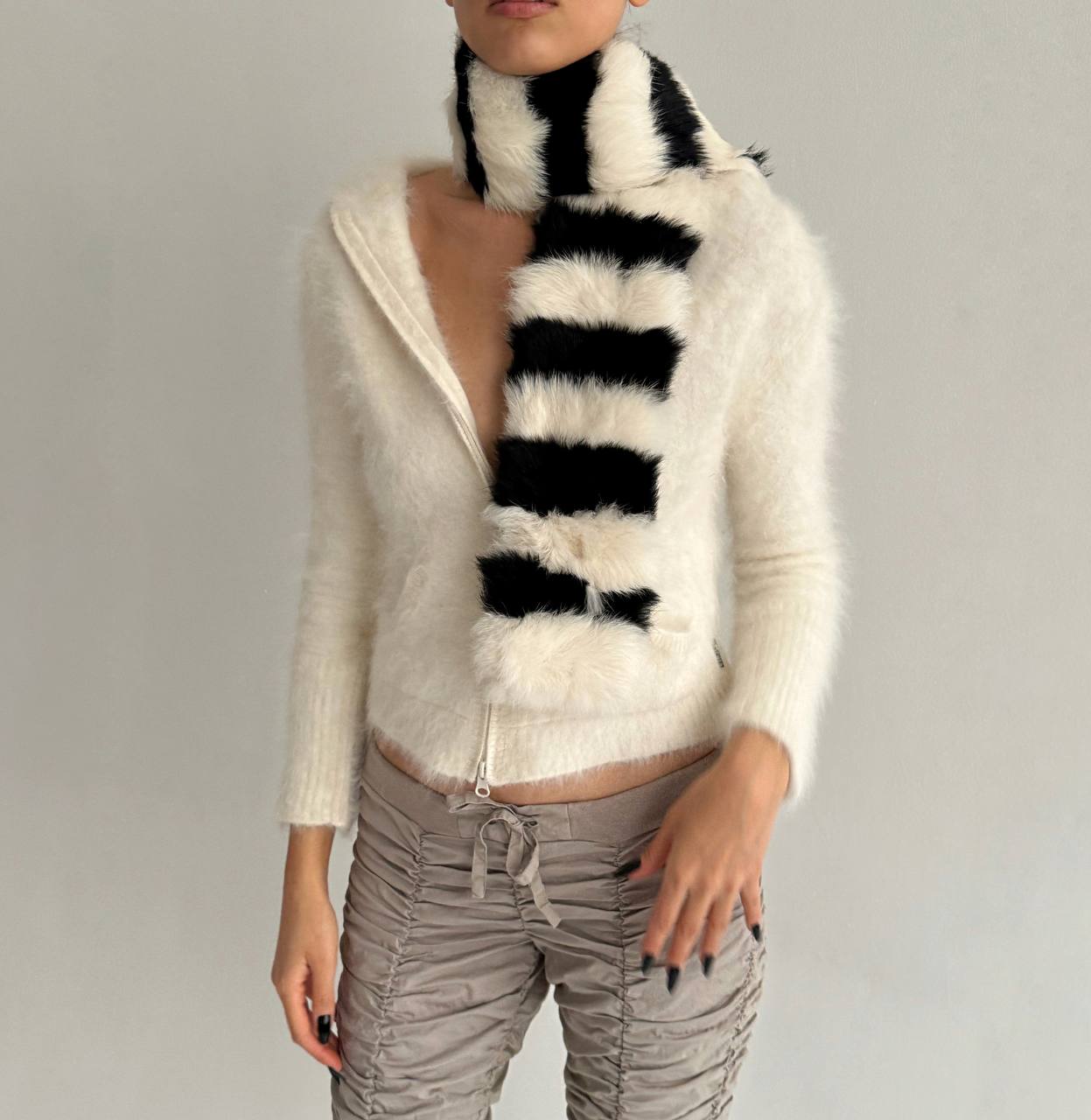 Vintage real fur scarf