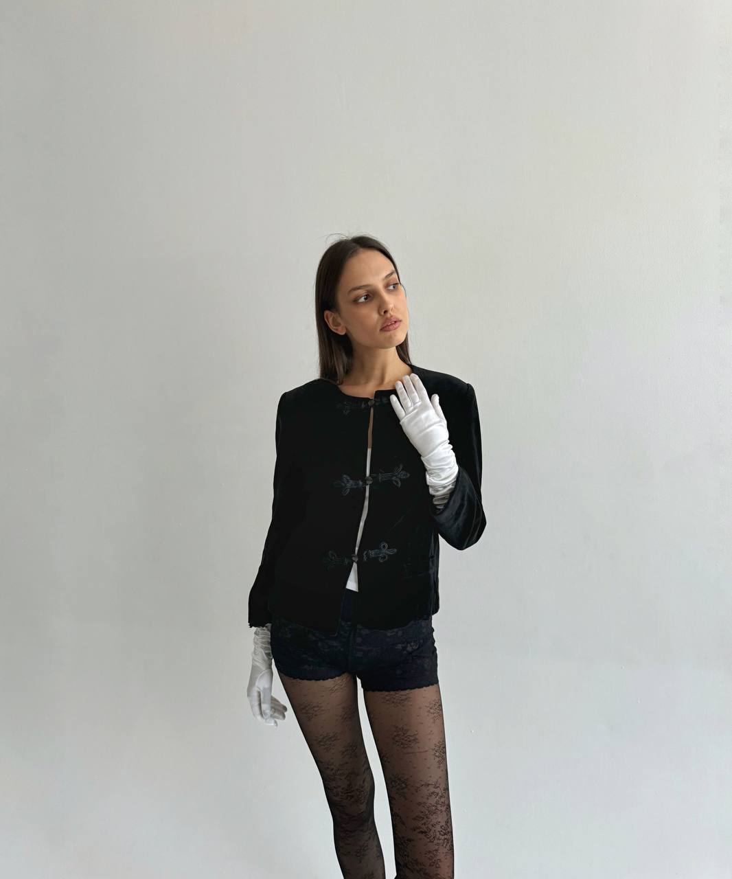 Vintage black velvet jacket