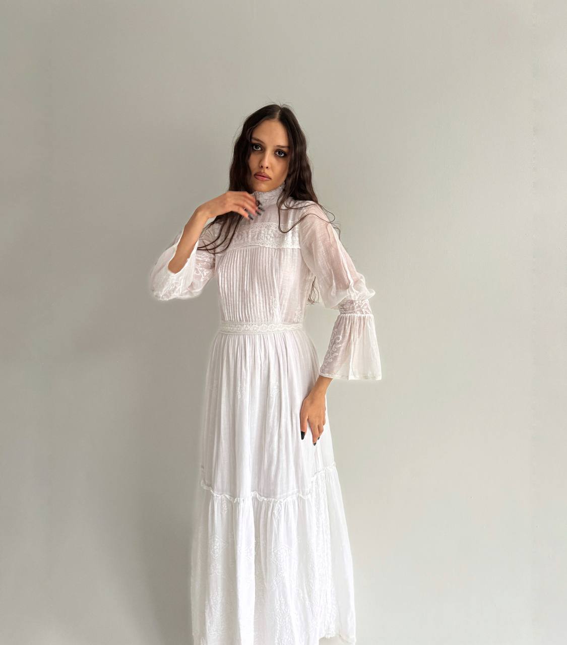 Vintage cotton Edwardian style dress