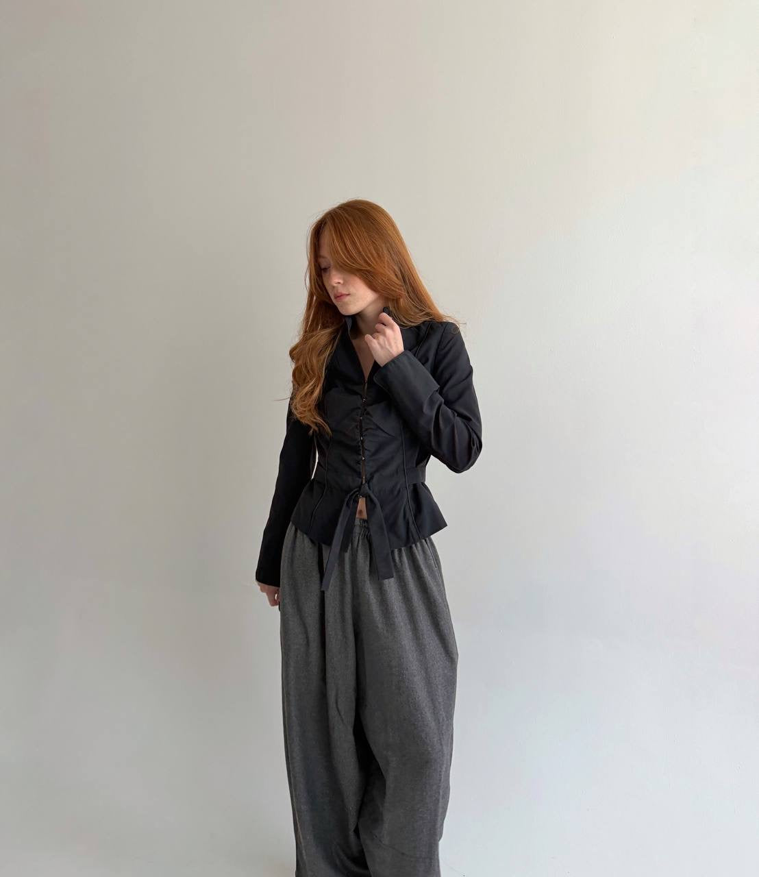 Vintage black 52% cotton blazer