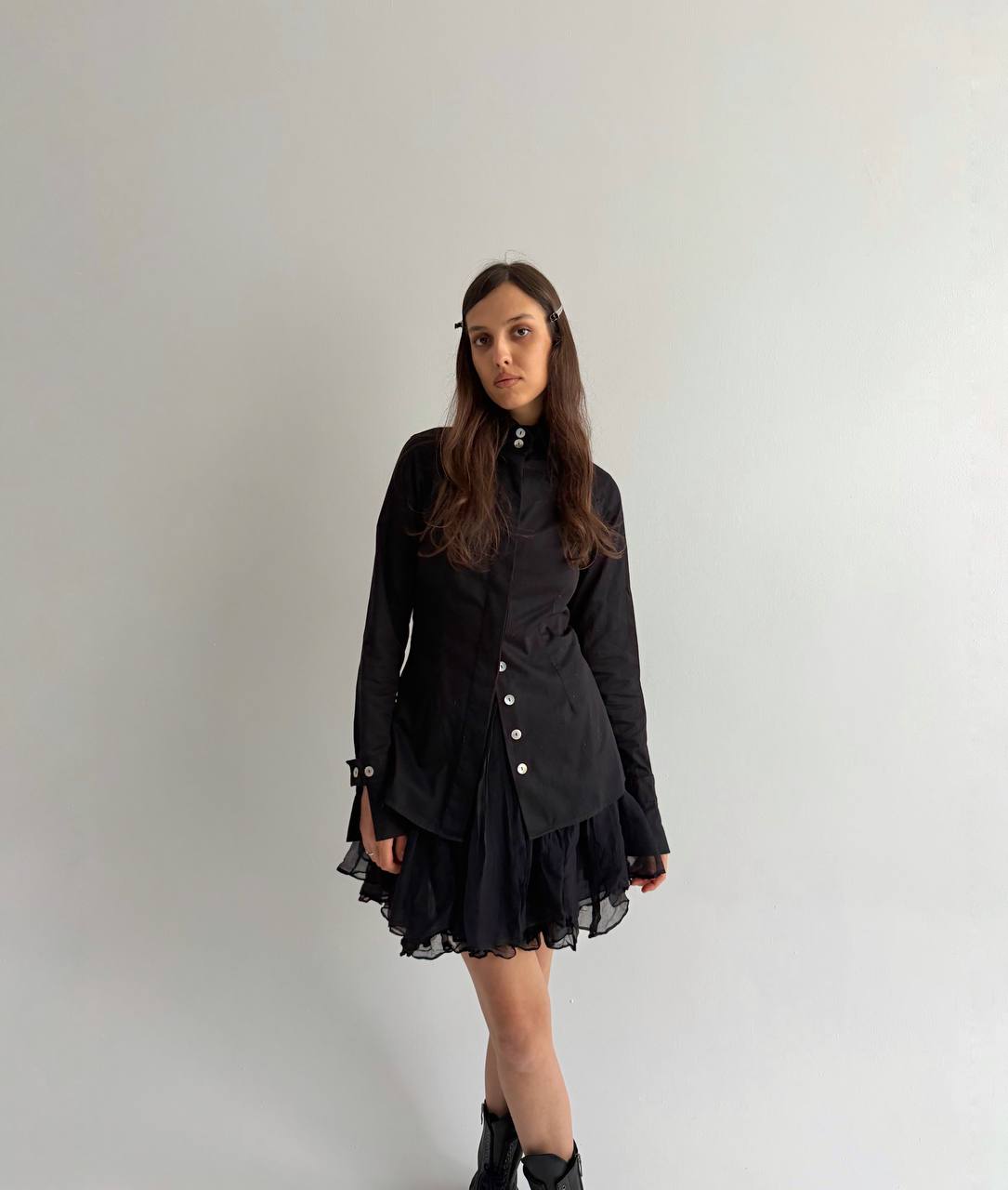 Anne Fontaine cotton black shirt