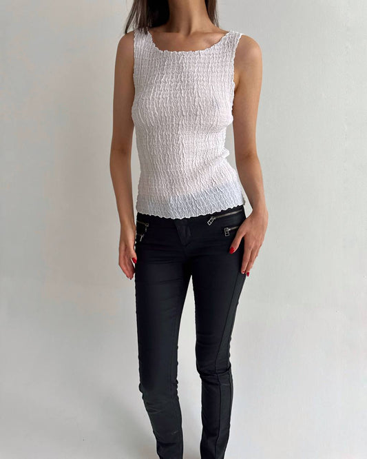 Vintage avant garde pleated top
