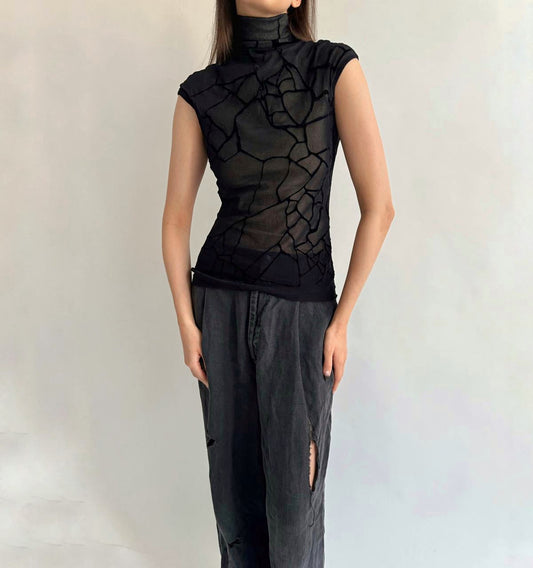 Vintage avant garde mesh top