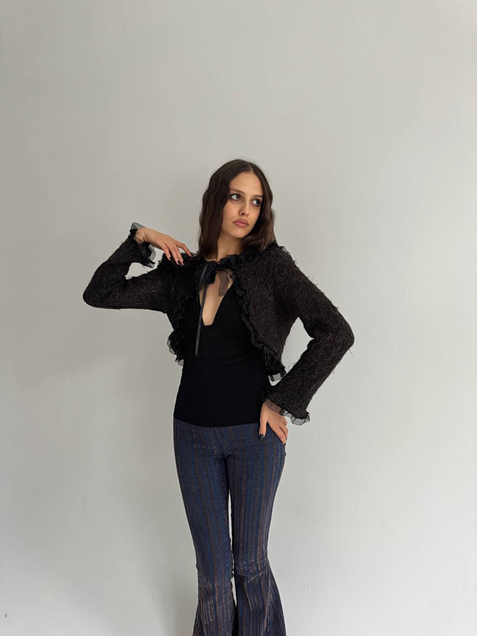 Vintage French knitted cardigan