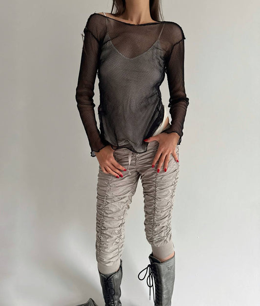 Vintage mesh black top
