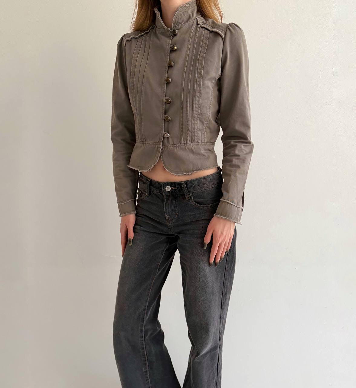 Y2K cotton napoleon soldier type jacket