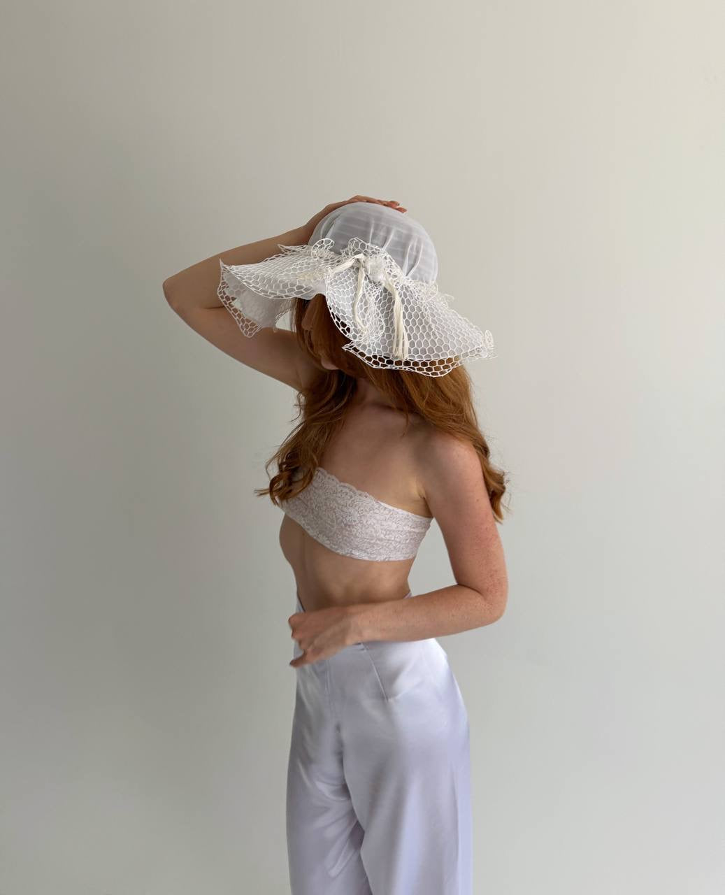 Vintage white summer hat