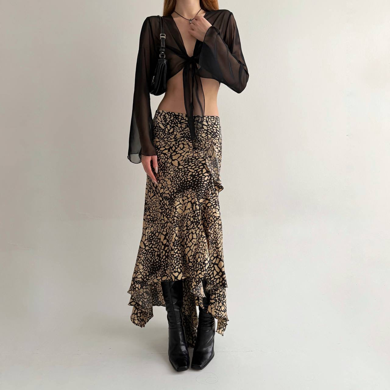 Marciano by Guess 100% pure silk asymmetrical skirt