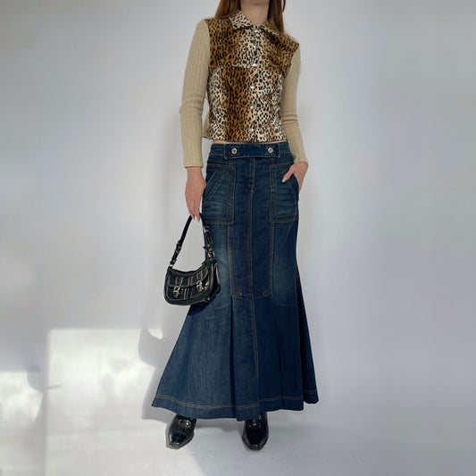 Just Cavalli denim maxi skirt