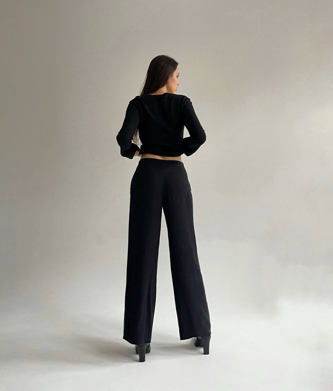 Vintage Armani acetate black pants