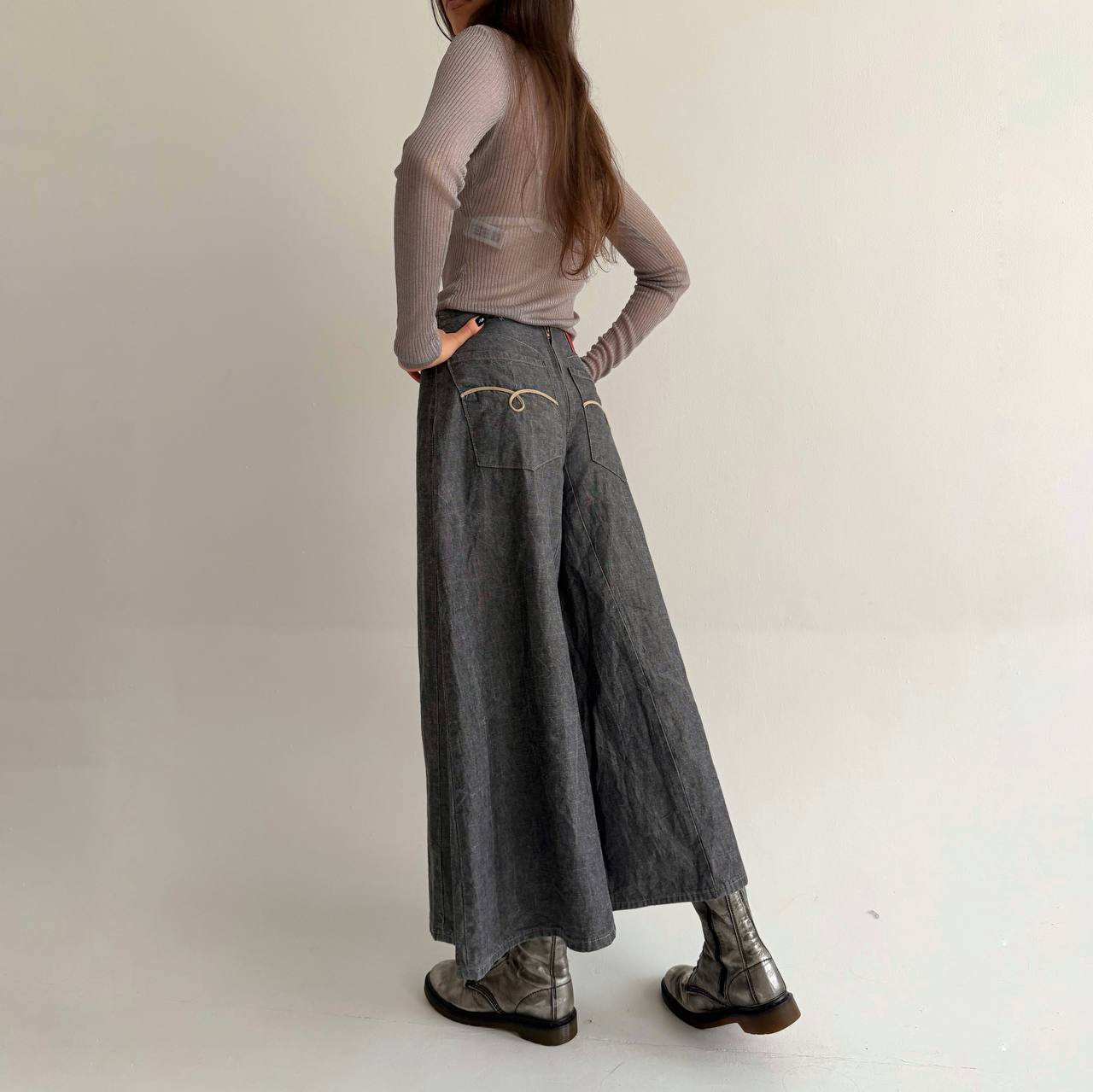 Vintage cotton super wide pants