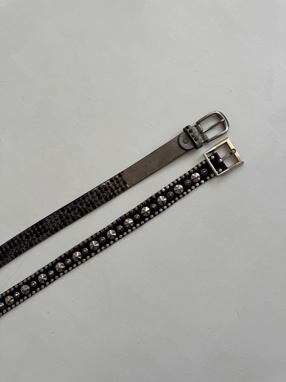 Vintage genuine leather avant garde belt