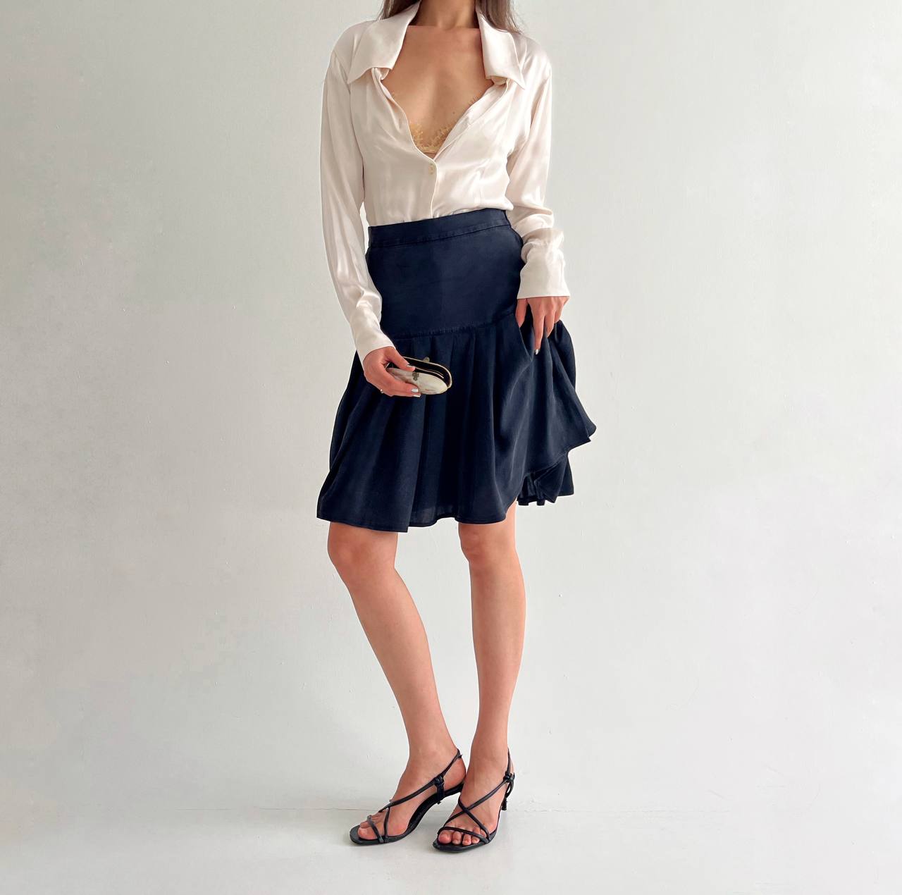 Vintage pure silk skirt