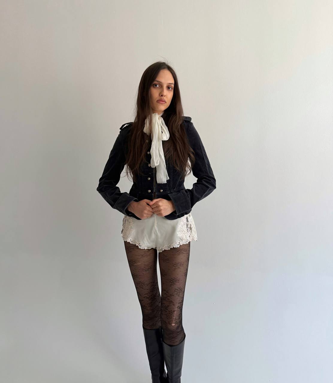 Vintage velvet cotton napoleon jacket