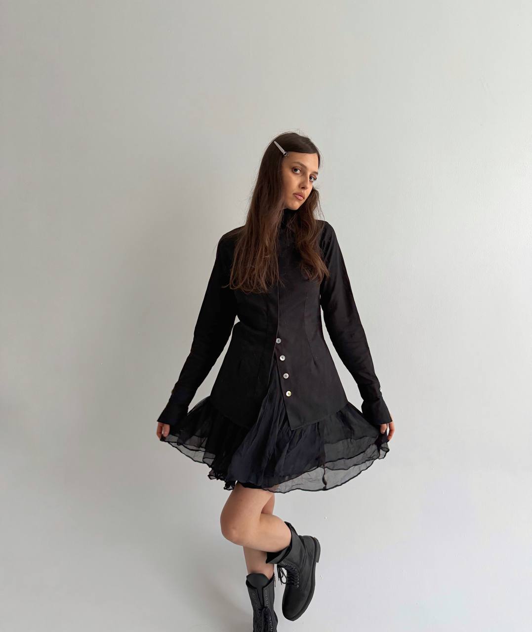 Anne Fontaine cotton black shirt