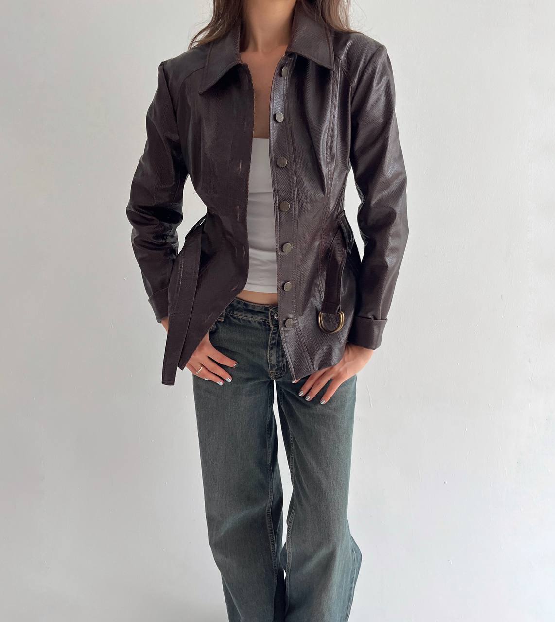 Vintage Plein Sud python imitation jacket