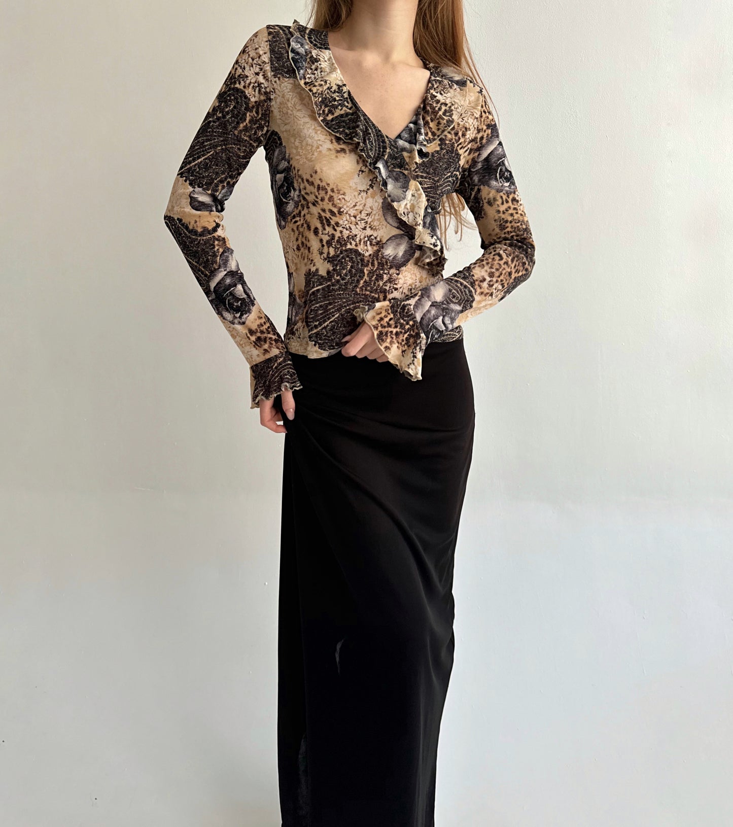 Vintage printed blouse