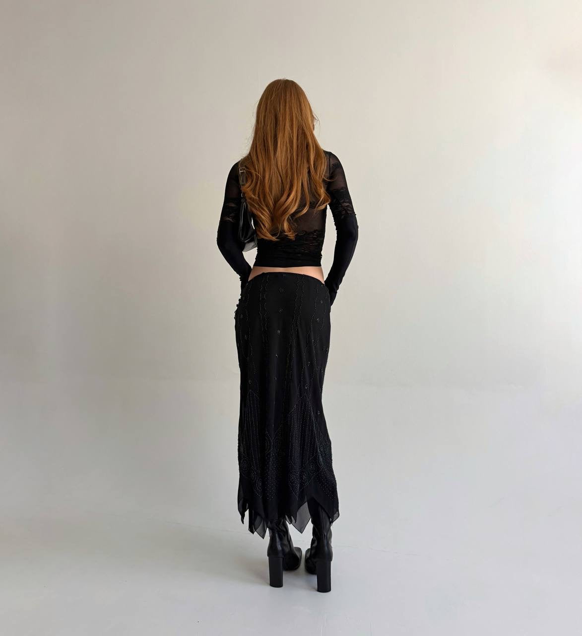 Vintage Laura Ashley beaded long skirt