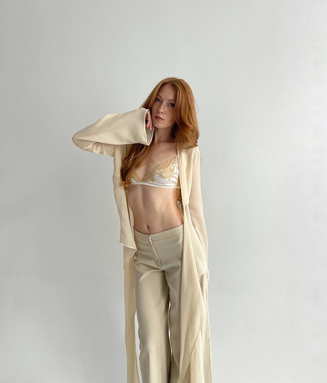 Vintage Plein Sud viscose wrap blouse