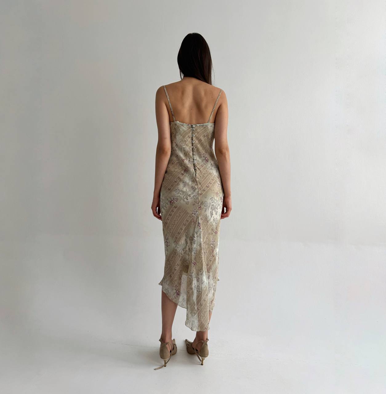 Vintage viscose asymmetrical dress