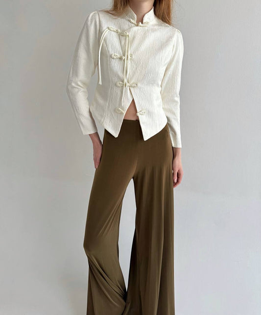 Vintage asymmetrical textured blazer