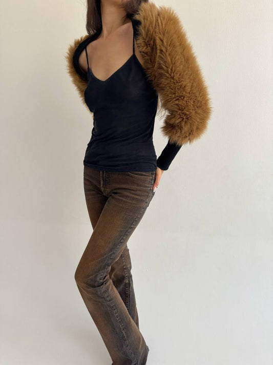 Vintage faux fur bolero