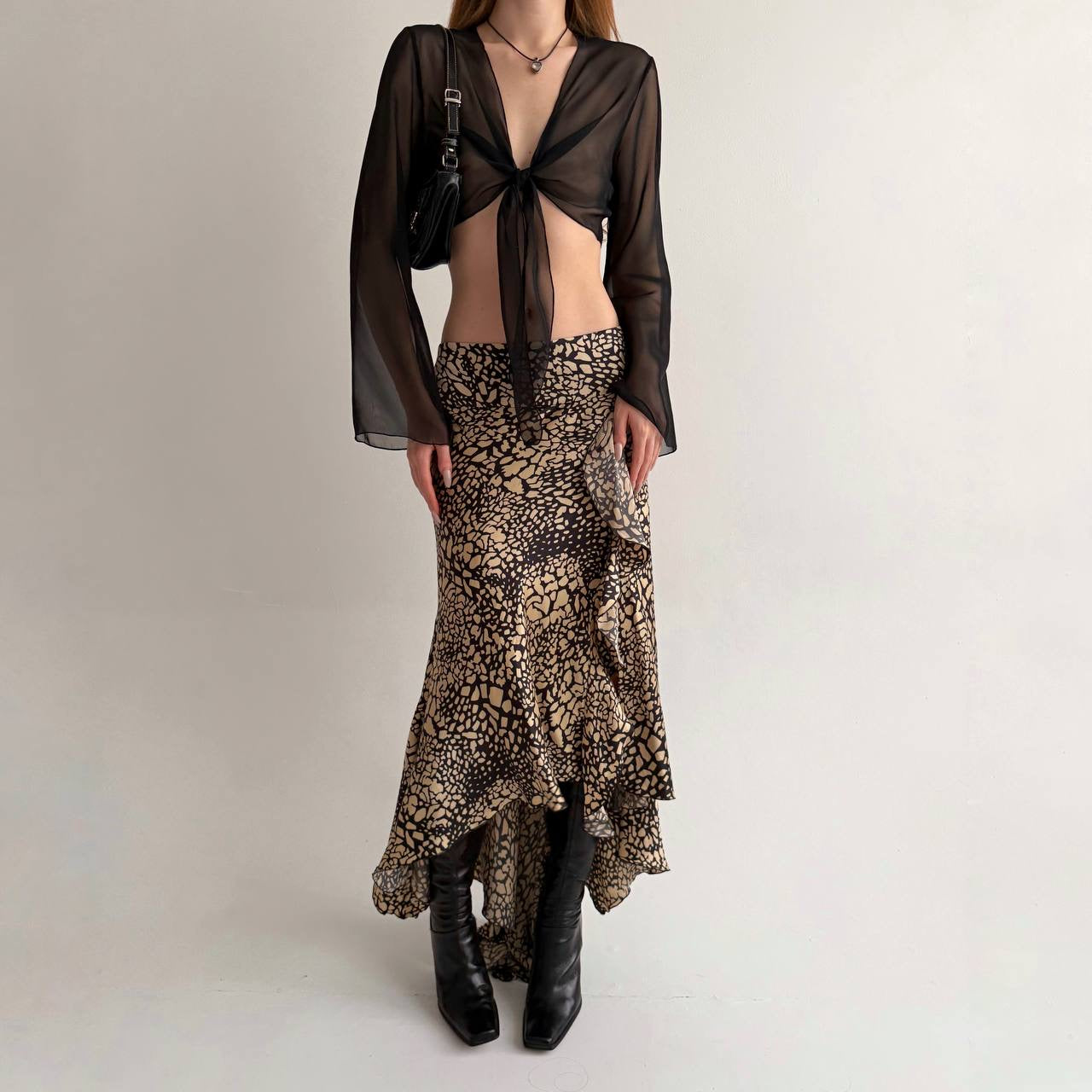 Marciano by Guess 100% pure silk asymmetrical skirt