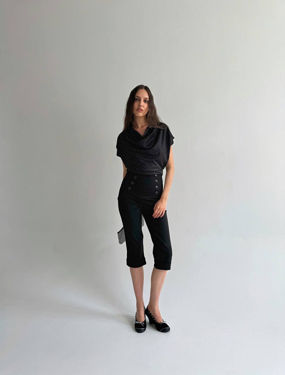 Vintage cotton high waisted capris