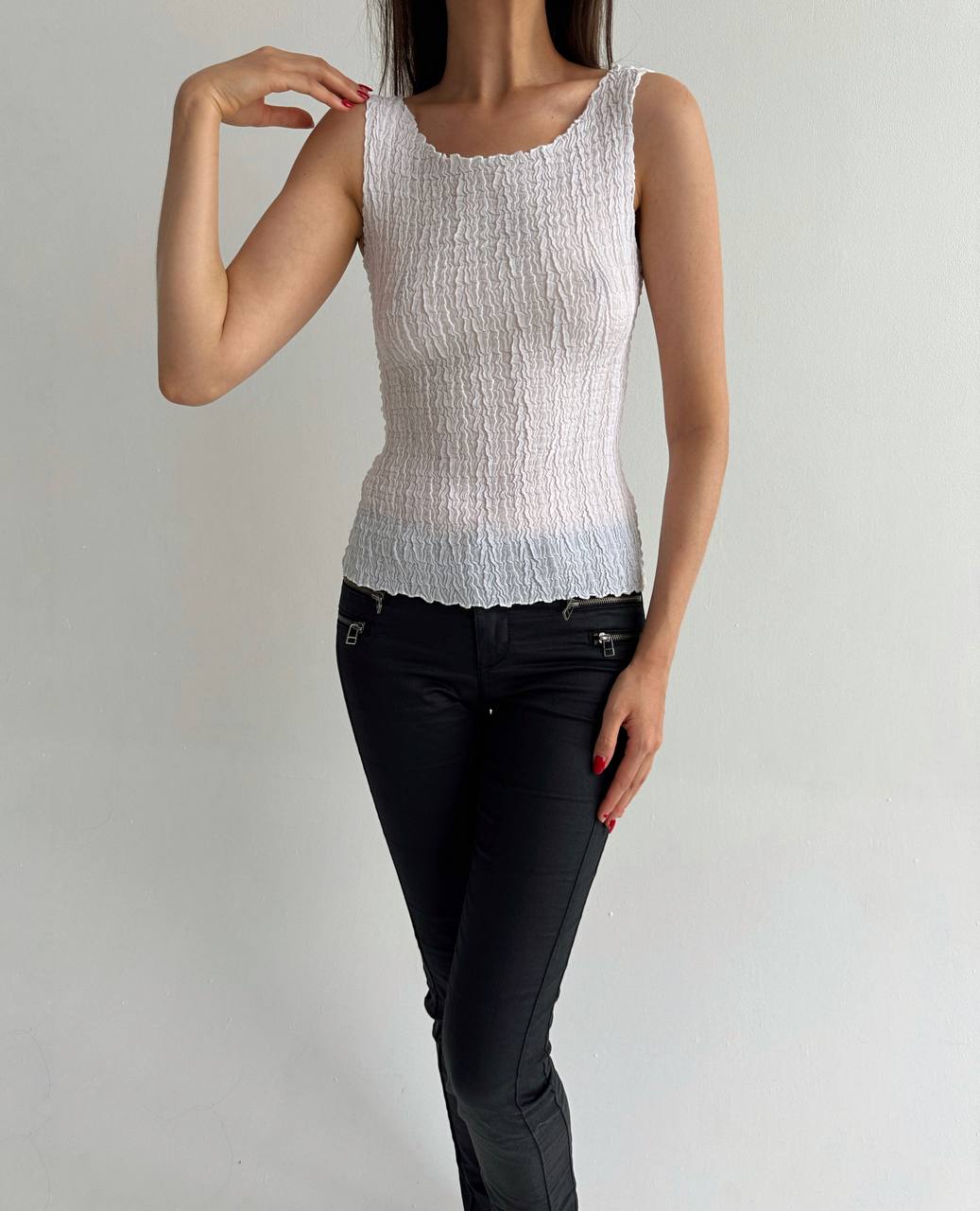 Vintage avant garde pleated top